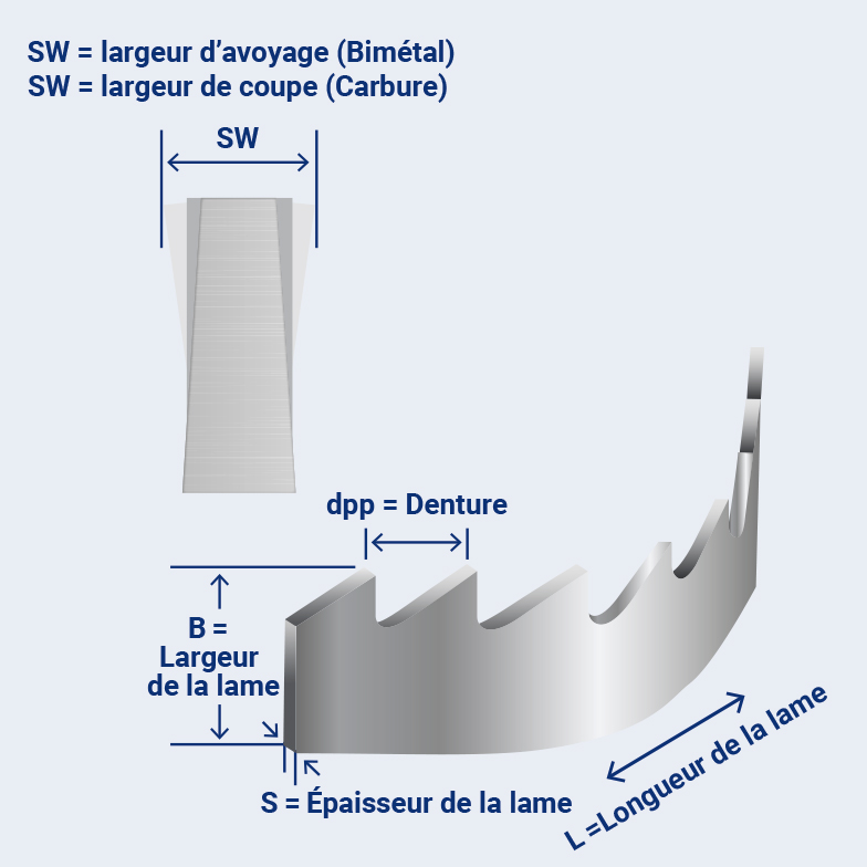 Lames de scie à ruban - Lames - Outillage de coupe